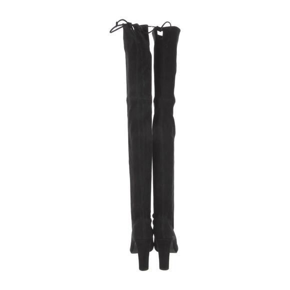 Stuart Weitzman Highland Black Suede Over The Knee Thigh Heels Boots 10 - Picture 5 of 7